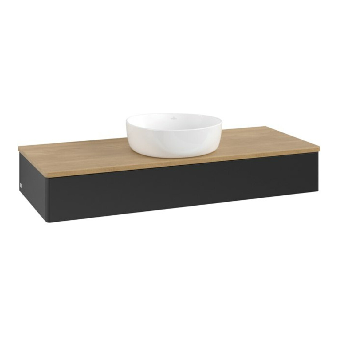 V&B Waschtischunterschrank ohne Frontstruktur, mit Beleuchtung Antao 120x19x50cm, WBP hon. Oa, bla m Lac