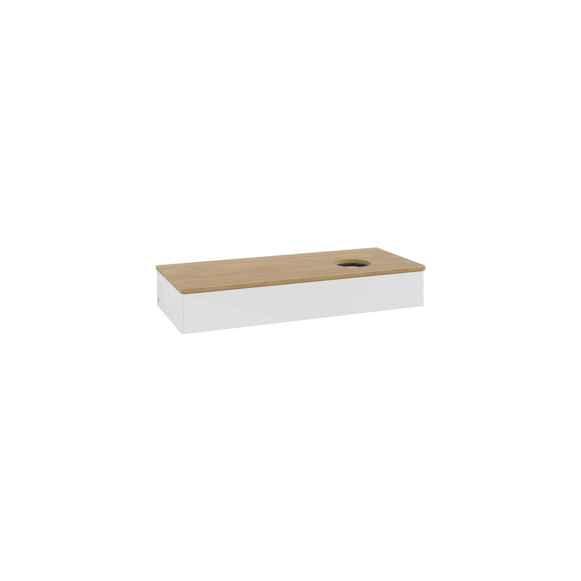 V&B Waschtischunterschrank ohne Frontstruktur, mit Beleuchtung Antao 120x19x50cm, WBP hon. Oa, glo wh. Lac ; Villeroy & Boch
