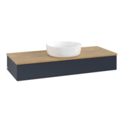 V&B Waschtischunterschrank ohne Frontstruktur, mit Beleuchtung Antao 120x19x50cm, WBP hon. Oa, md bl. m Lac