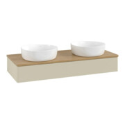V&B Waschtischunterschrank ohne Frontstruktur, mit Beleuchtung Antao 120x19x50cm, WBP hon. Oa, si Gr m Lac