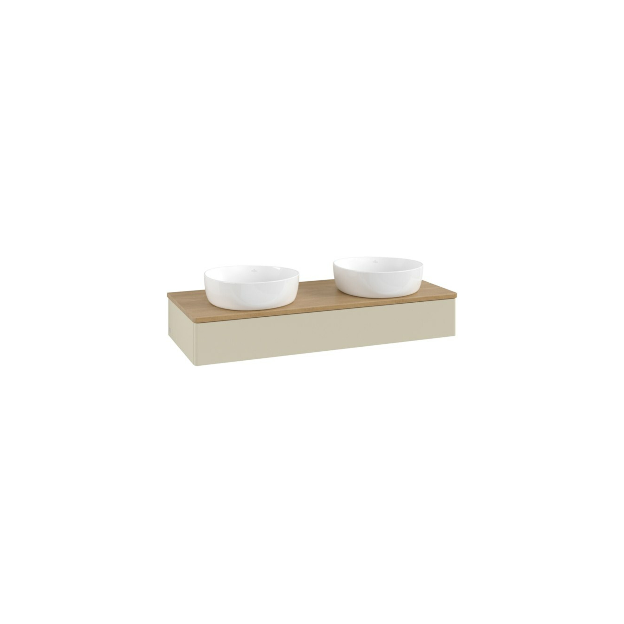 V&B Waschtischunterschrank ohne Frontstruktur, mit Beleuchtung Antao 120x19x50cm, WBP hon. Oa, si Gr m Lac ; Villeroy & Boch