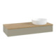 V&B Waschtischunterschrank ohne Frontstruktur, mit Beleuchtung Antao 120x19x50cm, WBP hon. Oa, st. Gr m Lac-1