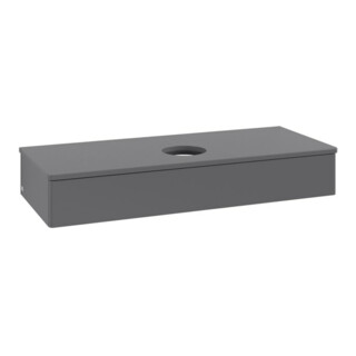 V&B Waschtischunterschrank ohne Frontstruktur, mit Beleuchtung Antao 120x19x50cm, WBP Lac, Anthrac. m Lac