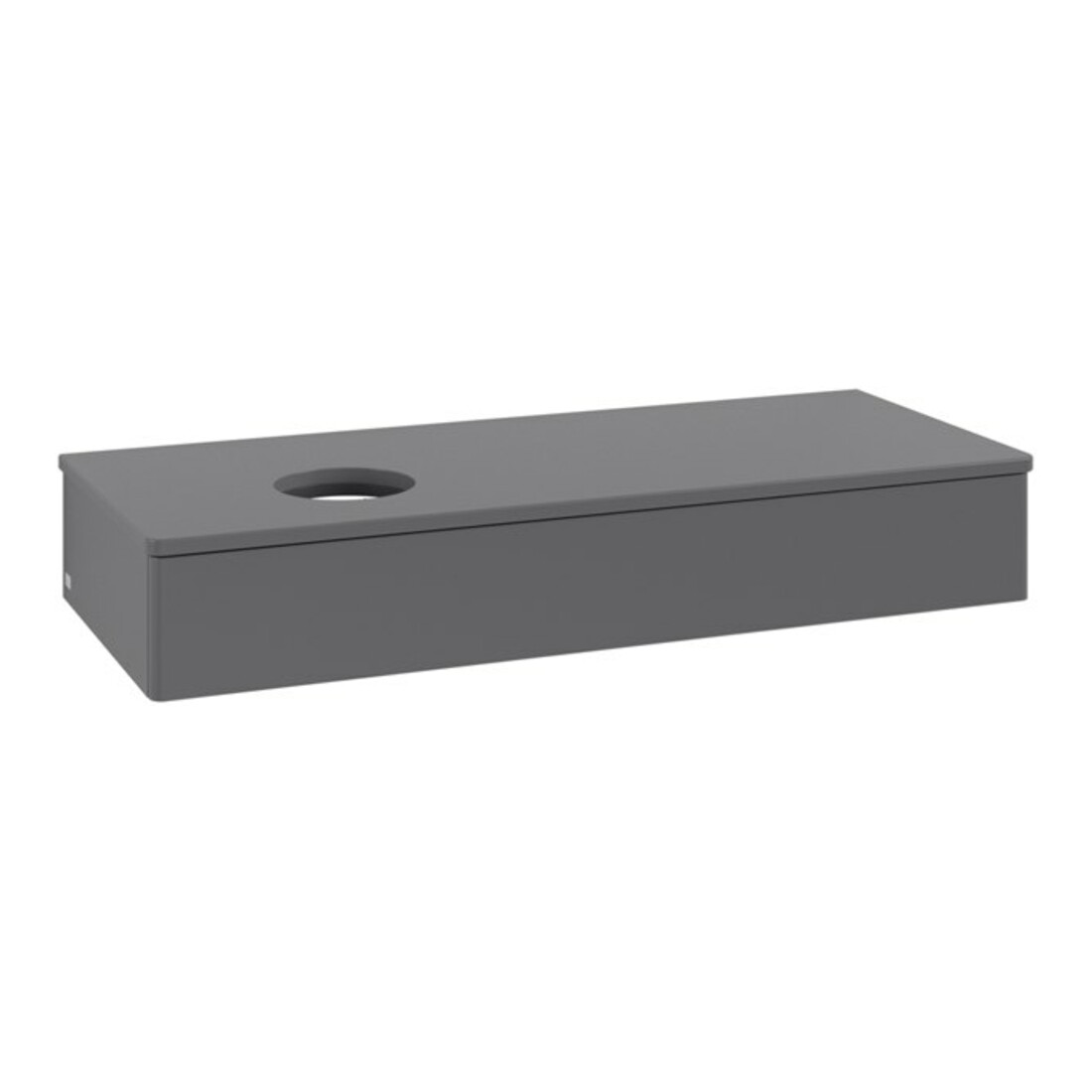 V&B Waschtischunterschrank ohne Frontstruktur, mit Beleuchtung Antao 120x19x50cm, WBP Lac, Anthrac. m Lac