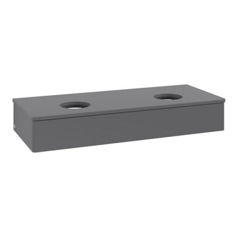 V&B Waschtischunterschrank ohne Frontstruktur, mit Beleuchtung Antao 120x19x50cm, WBP Lac, Anthrac. m Lac