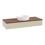 V&B Waschtischunterschrank ohne Frontstruktur, mit Beleuchtung Antao 120x19x50cm, WBP w. wal, si Gr m Lac