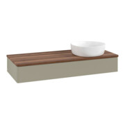 V&B Waschtischunterschrank ohne Frontstruktur, mit Beleuchtung Antao 120x19x50cm, WBP w. wal, st. Gr m Lac