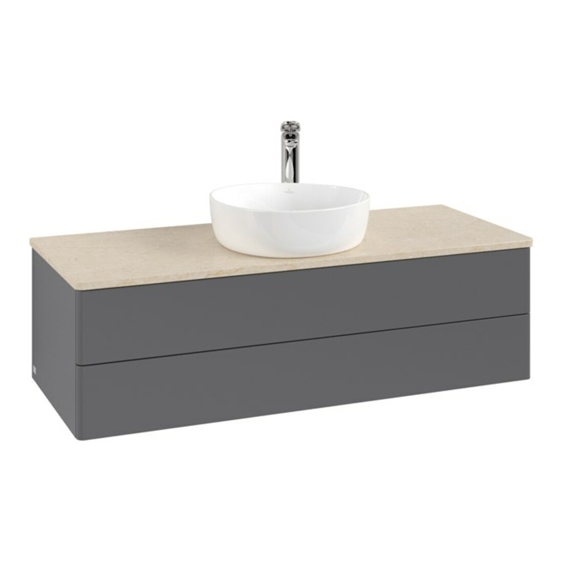 V&B Waschtischunterschrank ohne Frontstruktur, mit Beleuchtung Antao 120x36x50cm, HL, WBP botti., A m Lac