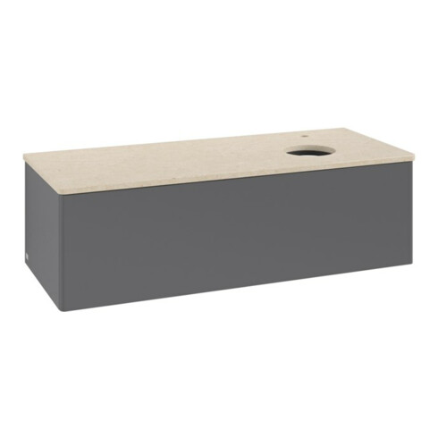 V&B Waschtischunterschrank ohne Frontstruktur, mit Beleuchtung Antao 120x36x50cm, HL, WBP botti., A m Lac