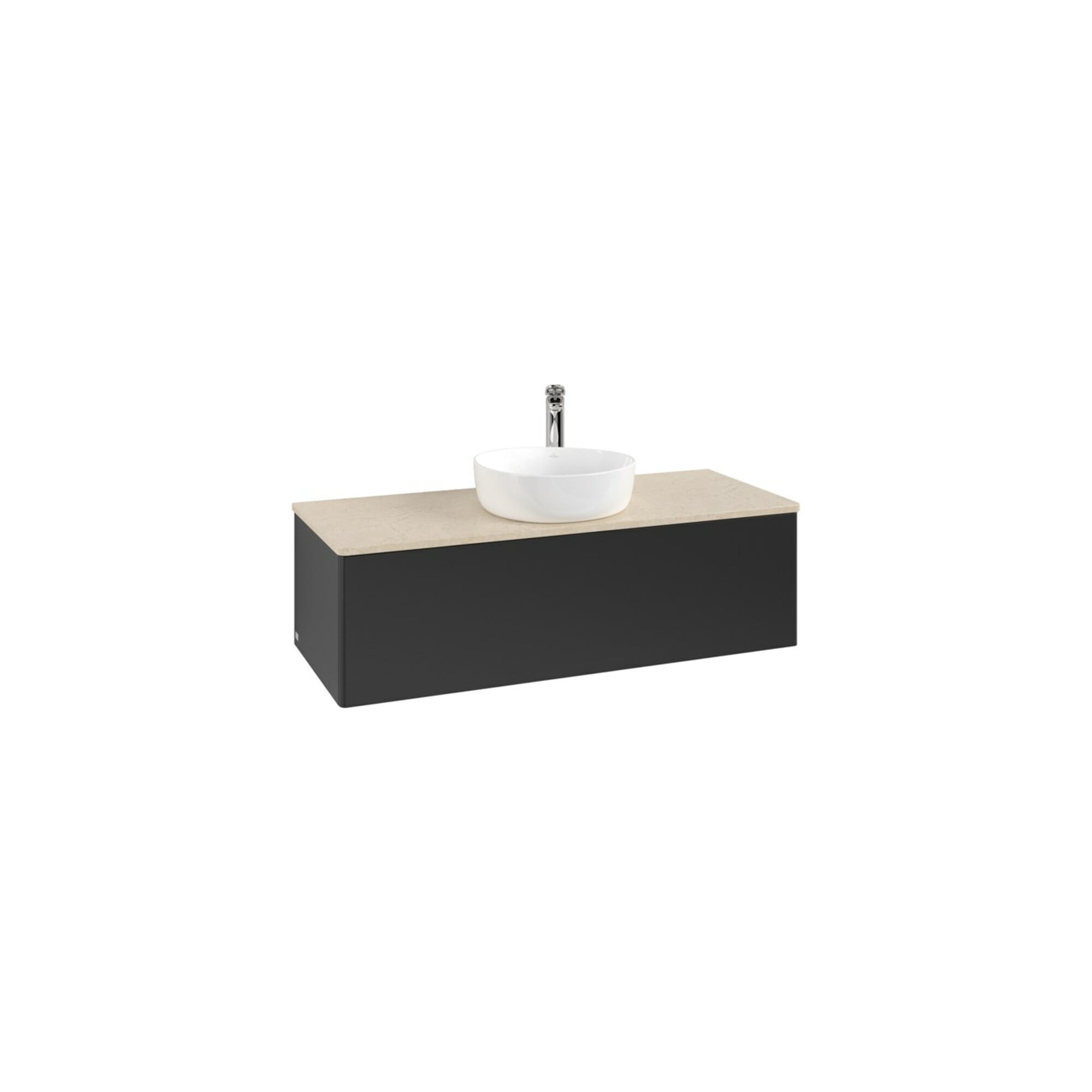 V&B Waschtischunterschrank ohne Frontstruktur, mit Beleuchtung Antao 120x36x50cm, HL, WBP botti., bla m Lac ; Villeroy & Boch