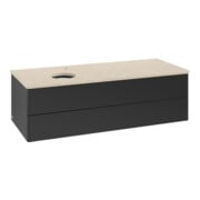 V&B Waschtischunterschrank ohne Frontstruktur, mit Beleuchtung Antao 120x36x50cm, HL, WBP botti., bla m Lac