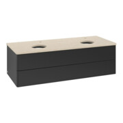 V&B Waschtischunterschrank ohne Frontstruktur, mit Beleuchtung Antao 120x36x50cm, HL, WBP botti., bla m Lac