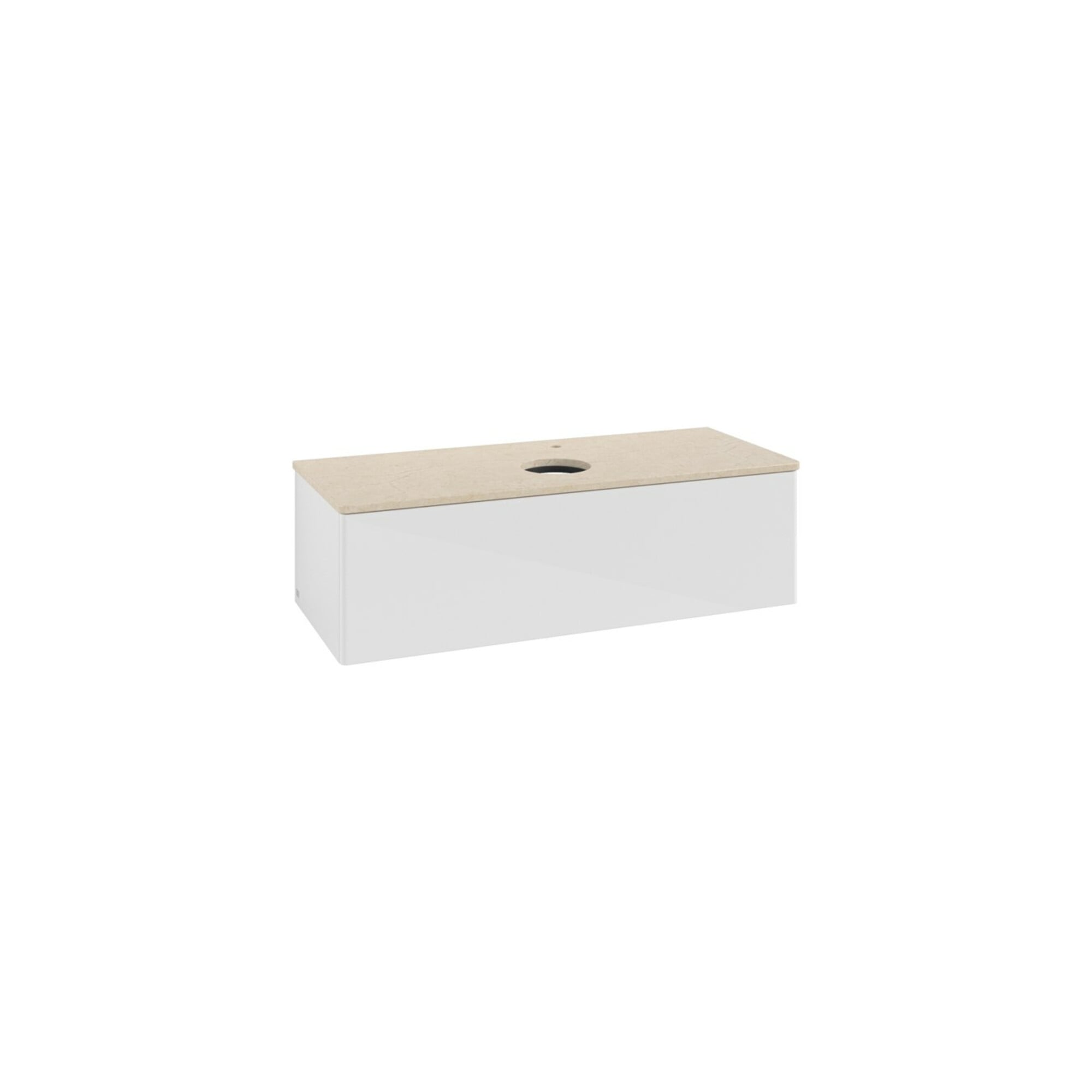 V&B Waschtischunterschrank ohne Frontstruktur, mit Beleuchtung Antao 120x36x50cm, HL, WBP botti., glo wh. Lac ; Villeroy & Boch