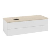 V&B Waschtischunterschrank ohne Frontstruktur, mit Beleuchtung Antao 120x36x50cm, HL, WBP botti., glo wh. Lac-3
