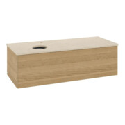 V&B Waschtischunterschrank ohne Frontstruktur, mit Beleuchtung Antao 120x36x50cm, HL, WBP botti., hon. Oa