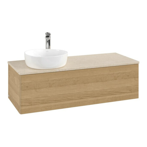 V&B Waschtischunterschrank ohne Frontstruktur, mit Beleuchtung Antao 120x36x50cm, HL, WBP botti., hon. Oa
