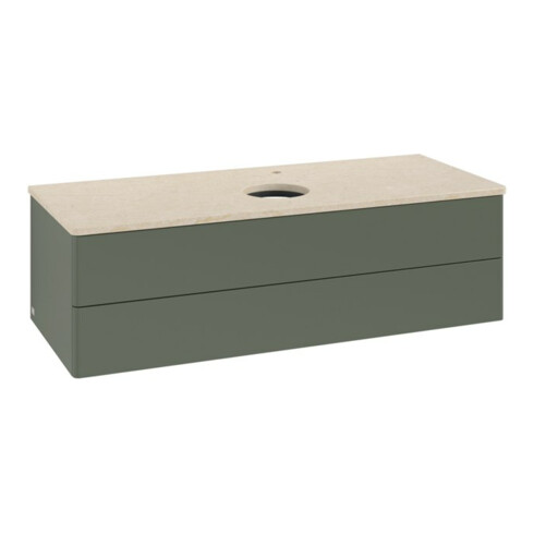 V&B Waschtischunterschrank ohne Frontstruktur, mit Beleuchtung Antao 120x36x50cm, HL, WBP botti., le g. m Lac