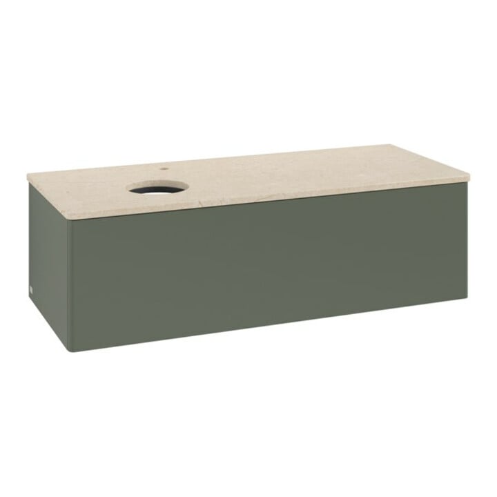 V&B Waschtischunterschrank ohne Frontstruktur, mit Beleuchtung Antao 120x36x50cm, HL, WBP botti., le g. m Lac