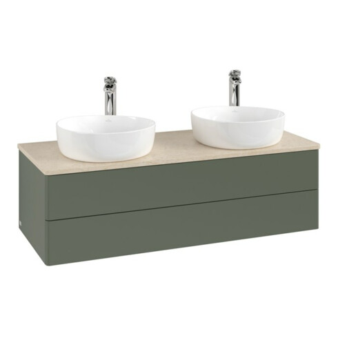 V&B Waschtischunterschrank ohne Frontstruktur, mit Beleuchtung Antao 120x36x50cm, HL, WBP botti., le g. m Lac