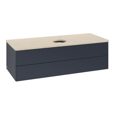V&B Waschtischunterschrank ohne Frontstruktur, mit Beleuchtung Antao 120x36x50cm, HL, WBP botti., md b m Lac