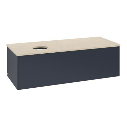 V&B Waschtischunterschrank ohne Frontstruktur, mit Beleuchtung Antao 120x36x50cm, HL, WBP botti., md b m Lac