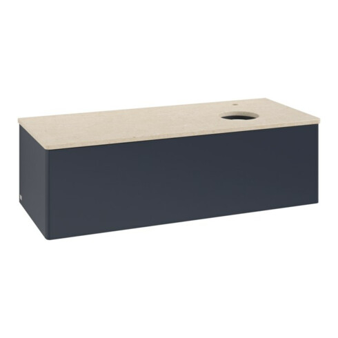 V&B Waschtischunterschrank ohne Frontstruktur, mit Beleuchtung Antao 120x36x50cm, HL, WBP botti., md b m Lac