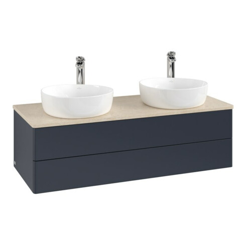V&B Waschtischunterschrank ohne Frontstruktur, mit Beleuchtung Antao 120x36x50cm, HL, WBP botti., md b m Lac