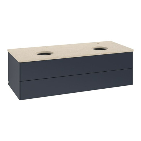 V&B Waschtischunterschrank ohne Frontstruktur, mit Beleuchtung Antao 120x36x50cm, HL, WBP botti., md b m Lac