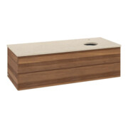 V&B Waschtischunterschrank ohne Frontstruktur, mit Beleuchtung Antao 120x36x50cm, HL, WBP botti., w. wal