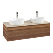 V&B Waschtischunterschrank ohne Frontstruktur, mit Beleuchtung Antao 120x36x50cm, HL, WBP botti., w. wal