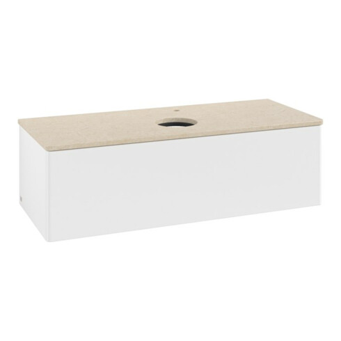V&B Waschtischunterschrank ohne Frontstruktur, mit Beleuchtung Antao 120x36x50cm, HL, WBP botti., wh. m Lac