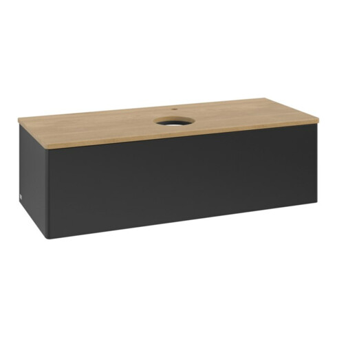 V&B Waschtischunterschrank ohne Frontstruktur, mit Beleuchtung Antao 120x36x50cm, HL, WBP hon. Oa, bla m Lac