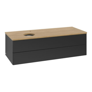 V&B Waschtischunterschrank ohne Frontstruktur, mit Beleuchtung Antao 120x36x50cm, HL, WBP hon. Oa, bla m Lac