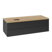 V&B Waschtischunterschrank ohne Frontstruktur, mit Beleuchtung Antao 120x36x50cm, HL, WBP hon. Oa, bla m Lac