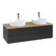V&B Waschtischunterschrank ohne Frontstruktur, mit Beleuchtung Antao 120x36x50cm, HL, WBP hon. Oa, bla m Lac-1