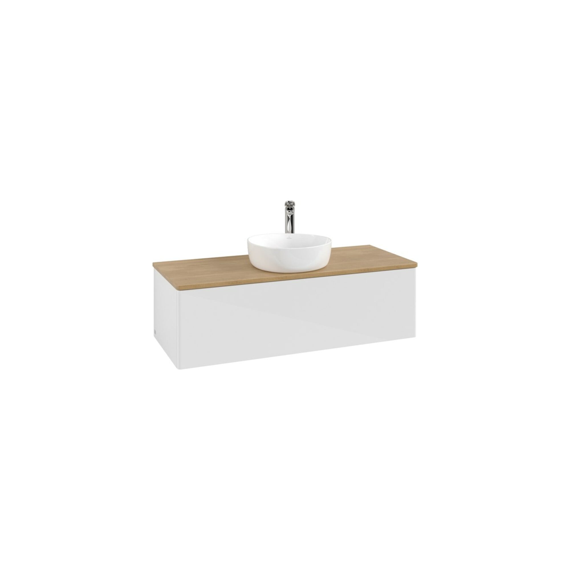 V&B Waschtischunterschrank ohne Frontstruktur, mit Beleuchtung Antao 120x36x50cm, HL, WBP hon. Oa, g wh. Lac ; Villeroy & Boch