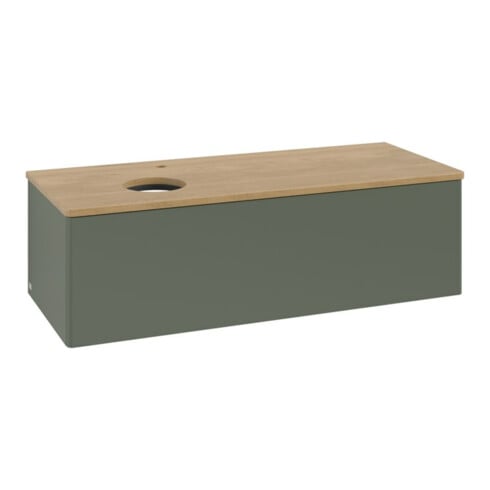 V&B Waschtischunterschrank ohne Frontstruktur, mit Beleuchtung Antao 120x36x50cm, HL, WBP hon. Oa, le g. m La