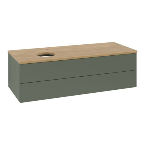V&B Waschtischunterschrank ohne Frontstruktur, mit Beleuchtung Antao 120x36x50cm, HL, WBP hon. Oa, le g. m La