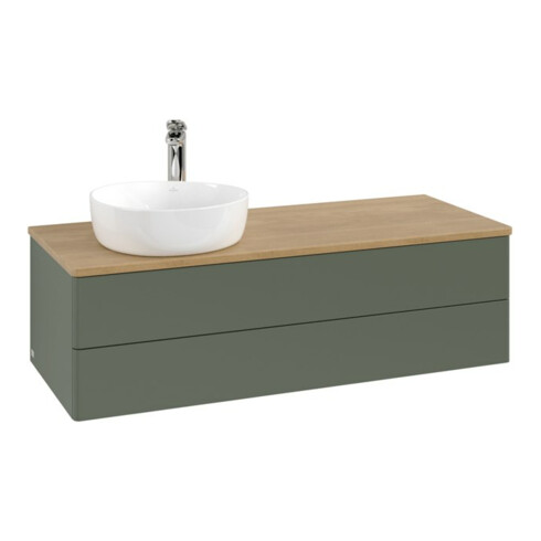 V&B Waschtischunterschrank ohne Frontstruktur, mit Beleuchtung Antao 120x36x50cm, HL, WBP hon. Oa, le g. m La
