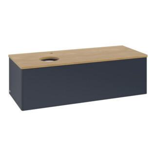 V&B Waschtischunterschrank ohne Frontstruktur, mit Beleuchtung Antao 120x36x50cm, HL, WBP hon. Oa, md b m Lac