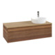 V&B Waschtischunterschrank ohne Frontstruktur, mit Beleuchtung Antao 120x36x50cm, HL, WBP hon. Oa, w. wal-1