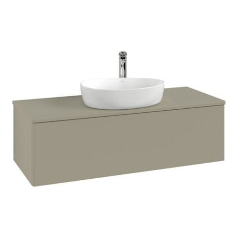 V&B Waschtischunterschrank ohne Frontstruktur, mit Beleuchtung Antao 120x36x50cm, HL, WBP Lac, Anthrac. m Lac