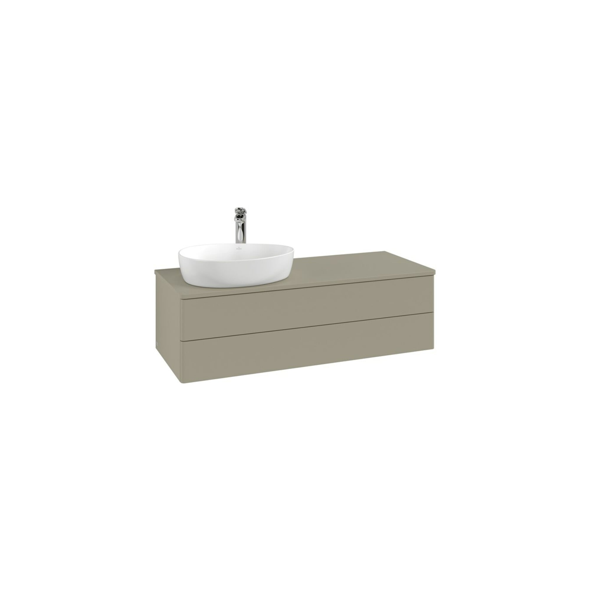 V&B Waschtischunterschrank ohne Frontstruktur, mit Beleuchtung Antao 120x36x50cm, HL, WBP Lac, lea gre. m Lac ; Villeroy & Boch