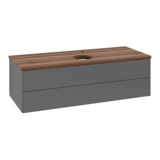 V&B Waschtischunterschrank ohne Frontstruktur, mit Beleuchtung Antao 120x36x50cm, HL, WBP w wa, A m Lac