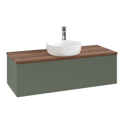 V&B Waschtischunterschrank ohne Frontstruktur, mit Beleuchtung Antao 120x36x50cm, HL, WBP w wa, le gre. m Lac