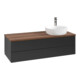 V&B Waschtischunterschrank ohne Frontstruktur, mit Beleuchtung Antao 120x36x50cm, HL, WBP w. wal, bla m Lac-1