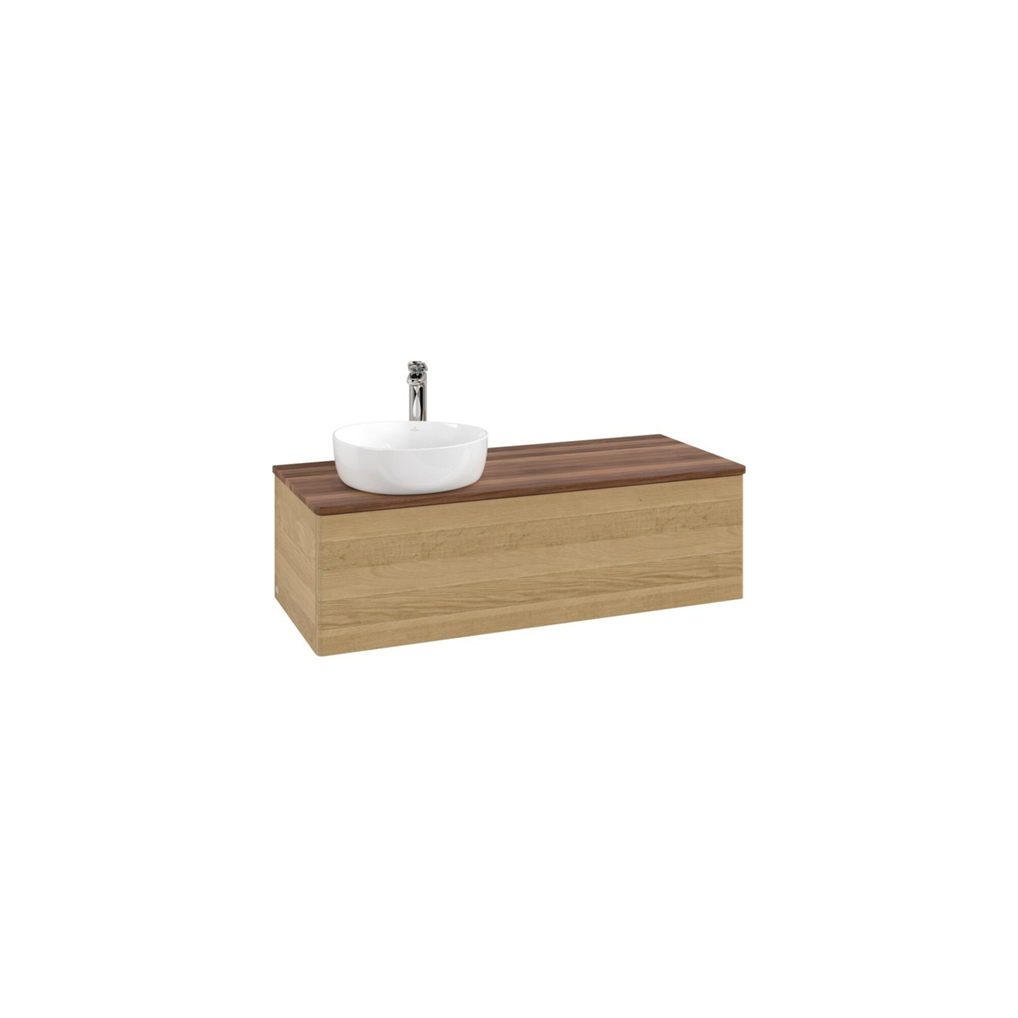 V&B Waschtischunterschrank ohne Frontstruktur, mit Beleuchtung Antao 120x36x50cm, HL, WBP w. wal, hon. Oa ; Villeroy & Boch