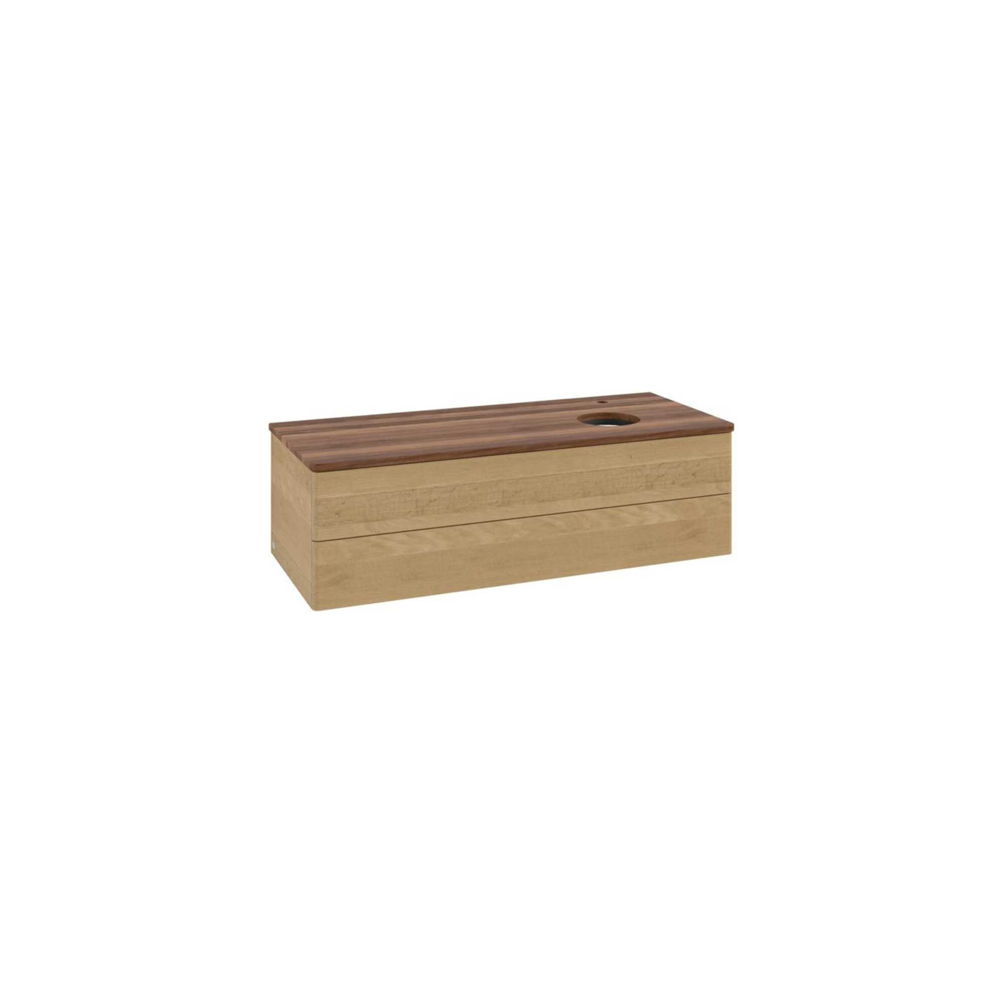 V&B Waschtischunterschrank ohne Frontstruktur, mit Beleuchtung Antao 120x36x50cm, HL, WBP w. wal, hon. Oa ; Villeroy & Boch