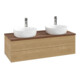 V&B Waschtischunterschrank ohne Frontstruktur, mit Beleuchtung Antao 120x36x50cm, HL, WBP w. wal, hon. Oa-4