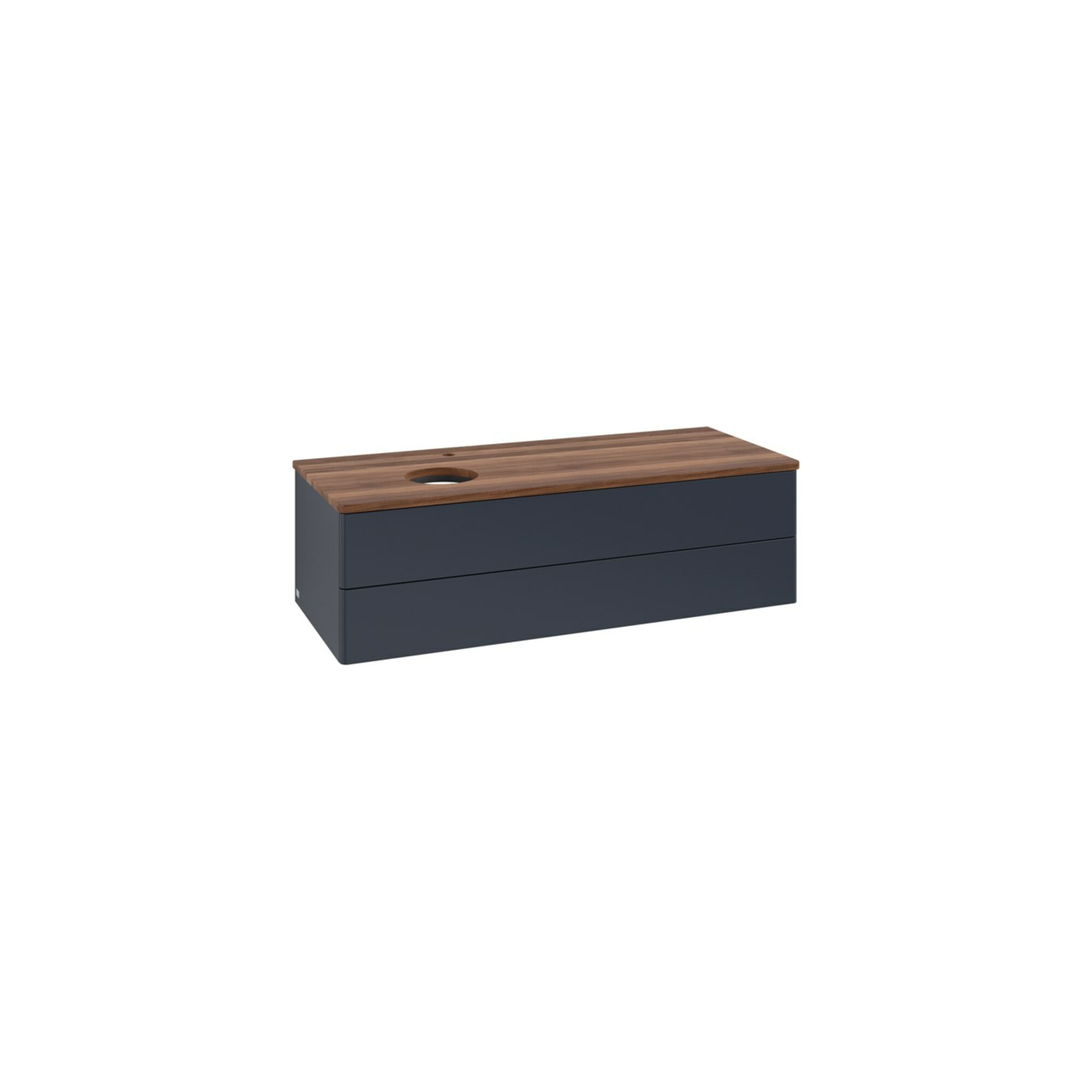 V&B Waschtischunterschrank ohne Frontstruktur, mit Beleuchtung Antao 120x36x50cm, HL, WBP w wal, md bl. m Lac ; Villeroy & Boch